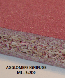 AGGLOMERE IGNIFUGE 10 MM 305 X 185 BS2D0 P2